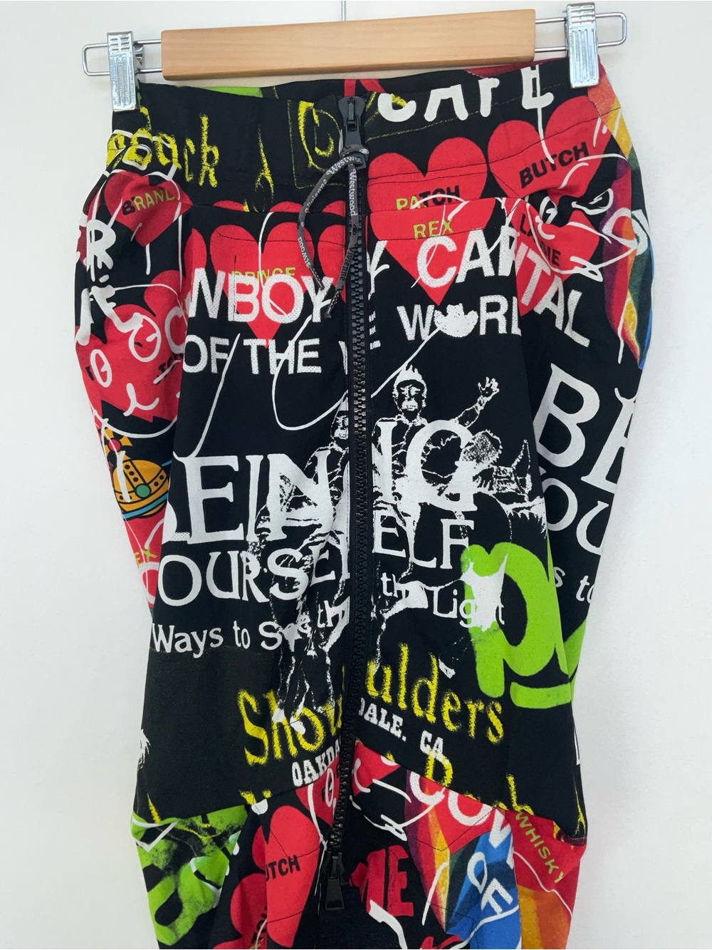 Vivienne Westwood Black Graphic Midi Skirt with Multicolor Print - Picture 7 of 15